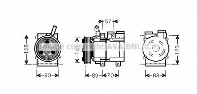 AVA QUALITY COOLING hyak257 -  Компрессор, кондиционер